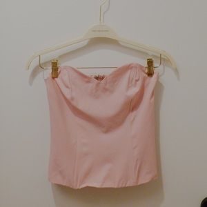 y2k Pink Corset with Back Elastic Strips